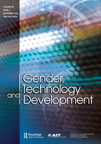 Cover image for Gender, Technology and Development, Volume 25, Issue 3, 2021