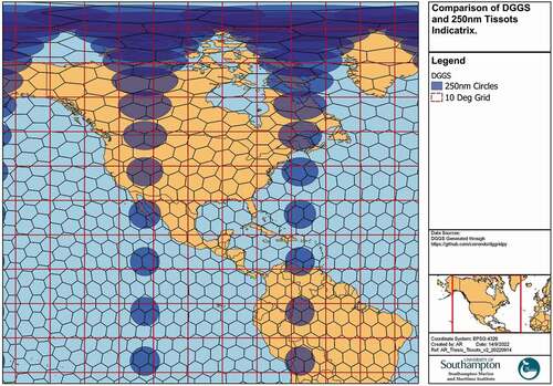 Figure 14. Distortion of cell area across study area.