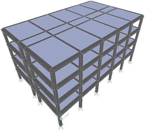 Figure 11. Finite element model of the building block.