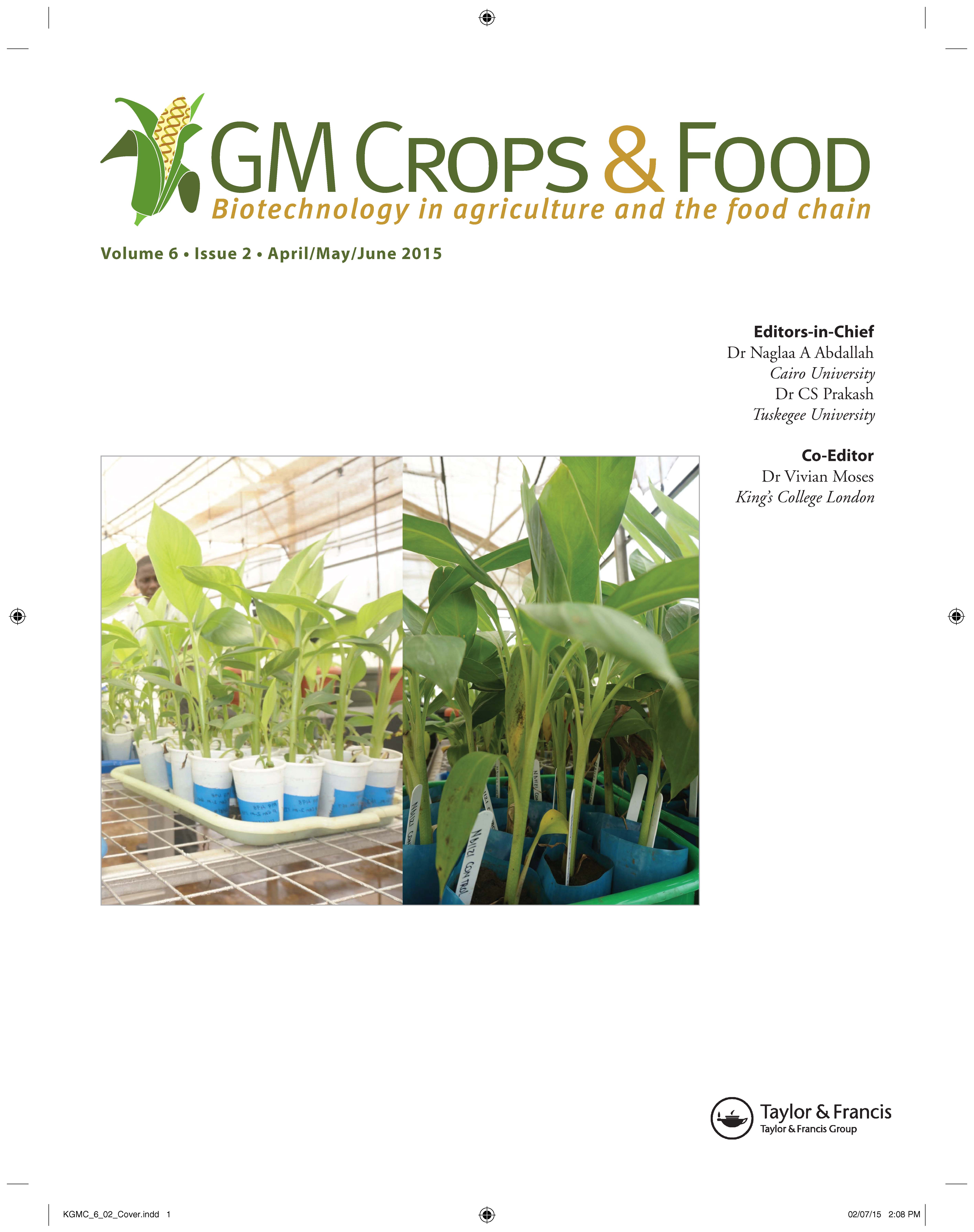 Cover image for GM Crops & Food, Volume 6, Issue 2, 2015