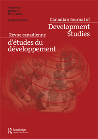 Cover image for Canadian Journal of Development Studies / Revue canadienne d'études du développement, Volume 45, Issue 1, 2024