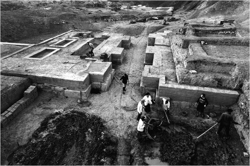 Figure 23. Early morning at the site, making the mudbrick dough ready for the daily work routine.