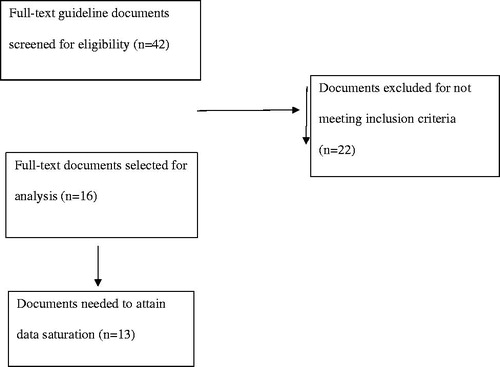 Figure 1. Flowchart of guideline document selection.