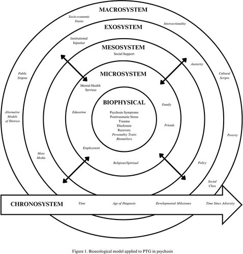Figure 1. Bioecological Model applied to PTG in psychosis.