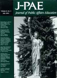 Cover image for Journal of Public Affairs Education, Volume 8, Issue 3, 2002