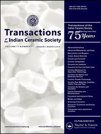 Cover image for Transactions of the Indian Ceramic Society, Volume 77, Issue 3, 2018