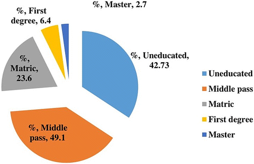 Figure 4a. Level of education of local people.