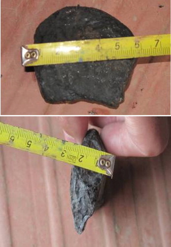 Figure 25. Large cutting removed from Well ZS-3H.