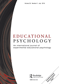 Cover image for Educational Psychology, Volume 39, Issue 6, 2019