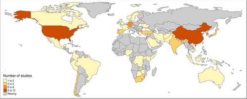 Figure 2. Map of study locations.