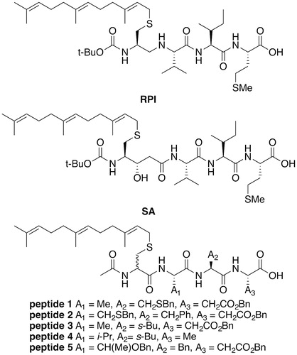 Figure 9. Structures of RPI, SA, and selected RPI analogs.