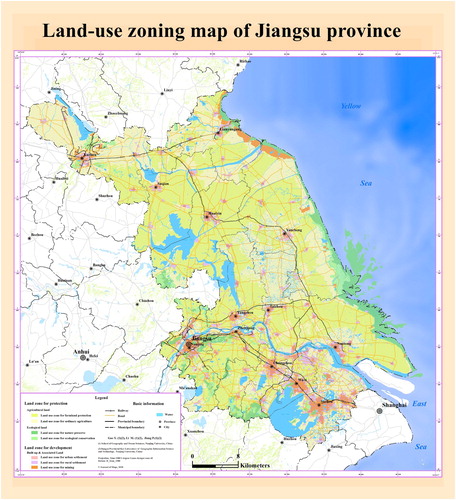 Figure 4. Land-use zoning map based on land-type.