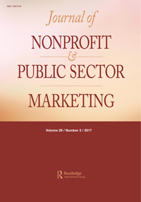 Cover image for Journal of Nonprofit & Public Sector Marketing, Volume 29, Issue 3, 2017