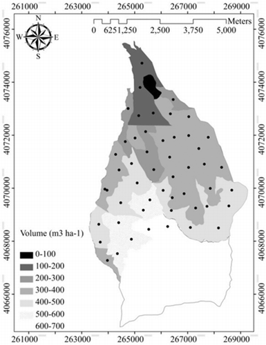 Figure 5. Forest stock growth capability map.