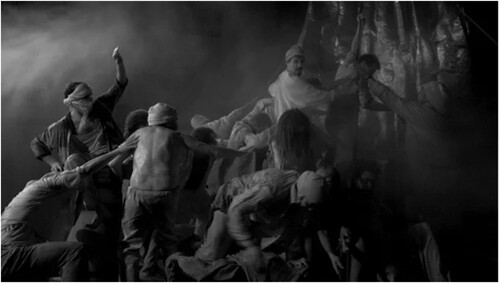 Figure 2. Image from The Belly of the Sea echoing Géricault’s The Raft of the Medusa. Still from El ventre del mar (© Agustí Villaronga Citation2021).