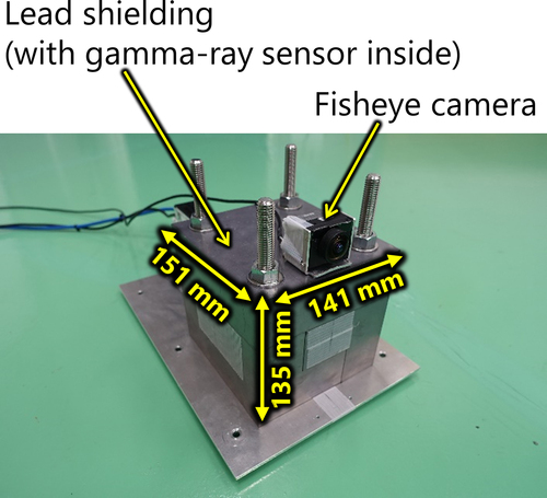 Figure A1. Photograph of the shielded gamma-ray sensor of the Compton camera used for hotspot detection inside Unit 1 R/B of FDNPS. This sensor setup is the same as that used to analyze the radioactive contaminated filter train inside the air conditioning room of Unit 2 R/B; this figure is a reprinted version of Figure A1 from ref [Citation10].