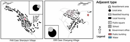 Figure 3. Maps of cases of the adjacent type.