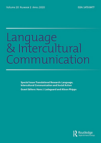 Cover image for Language and Intercultural Communication, Volume 20, Issue 2, 2020
