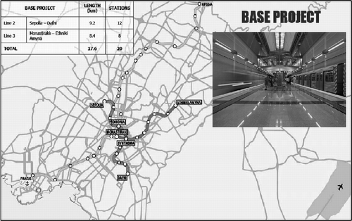 Figure 1 Map and photo of AMB Project. Source: Leoutsakos (Citation2007), Photo source: http://ec.europa.eu/regional_policy, processed by the authors.