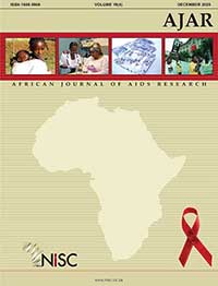 Cover image for African Journal of AIDS Research, Volume 19, Issue 4, 2020