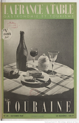 Figure 3. La France a Table “Touraine” 1949. https://gallica.bnf.fr/ark:/12148/bpt6k30519078.