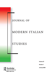 Cover image for Journal of Modern Italian Studies, Volume 27, Issue 1, 2022