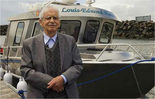 Figure 1. Professor Louis-Edmond Hamelin, during the inauguration in April 2011 of CEN’s scientific boat. The boat is named the Louis-Edmond Hamelin, in honor of the founder of the CEN