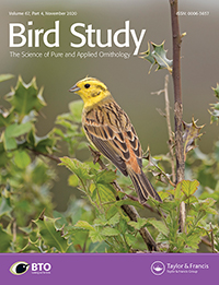 Cover image for Bird Study, Volume 67, Issue 4, 2020