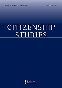 Cover image for Citizenship Studies, Volume 25, Issue 5, 2021