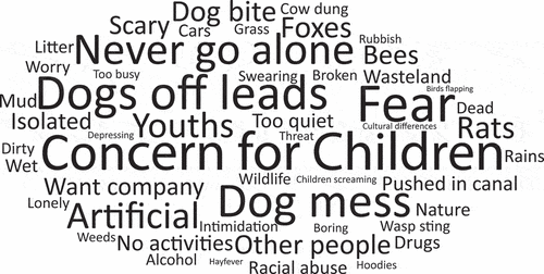 Figure 6. Unappealing nature for participants claiming Black, Asian and UK minority ethnicity (UKBAME). Word cloud generated from thematic analysis of East London focus groups.