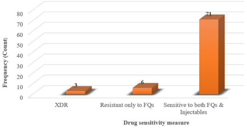 Figure 1 Summary of the Molecular line probe assay for the two core groups of second- line drugs.