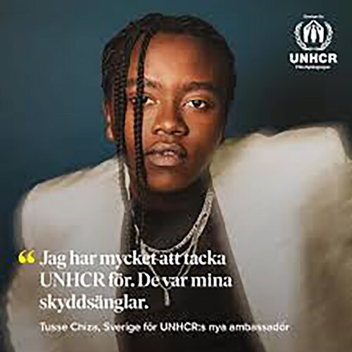 Figure 6. A recent campaign by Office of the United Nations High Commissioner for Refugees (UNHCR) Sweden integrates the different themes from our conceptual model of advertising aesthetics. Photo: Gustav Ike/Universal.