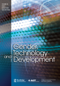 Cover image for Gender, Technology and Development, Volume 25, Issue 1, 2021