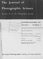 Cover image for The Imaging Science Journal, Volume 3, Issue 6, 1955