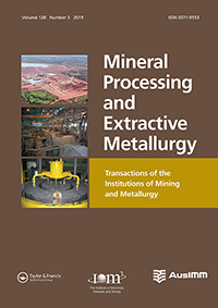 Cover image for Mineral Processing and Extractive Metallurgy, Volume 128, Issue 3, 2019