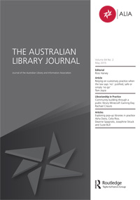 Cover image for The Australian Library Journal, Volume 64, Issue 2, 2015