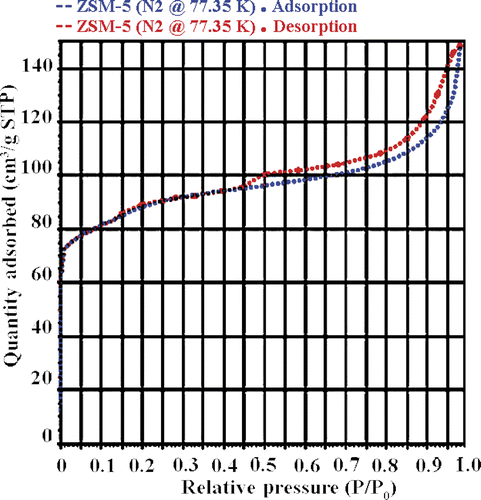 Figure 3. N2 adsorption/desorption isotherms of NM-ZSM-5.