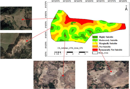 Figure 12. Validation of landfill suitable site with Google Earth.
