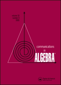 Cover image for Communications in Algebra, Volume 45, Issue 6, 2017