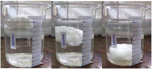 Figure 9. Absorbency rate.