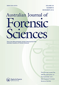 Cover image for Australian Journal of Forensic Sciences, Volume 50, Issue 6, 2018