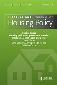 Cover image for International Journal of Housing Policy, Volume 22, Issue 4, 2022