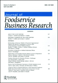 Cover image for Journal of Foodservice Business Research, Volume 20, Issue 2, 2017