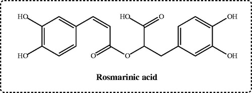 Figure 1. Chemical structure of rosmarinic acid as glutathione S-transferase, lactoperoxidase, acetylcholinesterase, butyrylcholinesterase and carbonic anhydrase isoenzymes inhibitor.