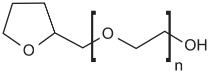Figure 1 Structure of tetraglycol, n = 1–2.