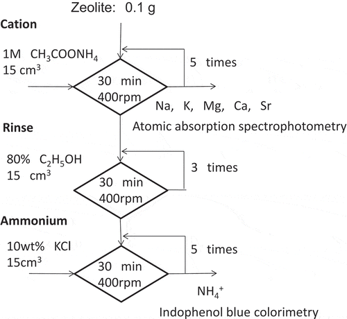 Figure 2. The procedure of cation exchange capacity measurement