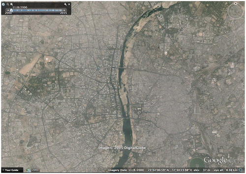 Figure 1. Aerial map of Ahmedabad, 2000. Source: Google maps.