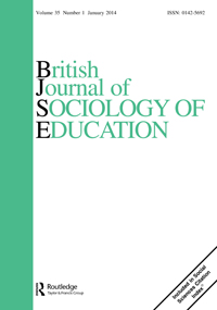 Cover image for British Journal of Sociology of Education, Volume 35, Issue 1, 2014