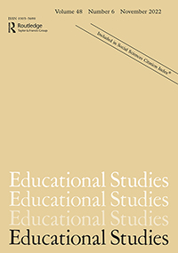 Cover image for Educational Studies, Volume 48, Issue 6, 2022
