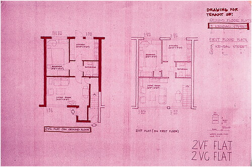 Figure 7 Drawing for Tenant of Ground Floor Flats 3. Kendal Rise. Ralph Erskine’s Arkitektkontor AB. By courtesy of Per Hederus.